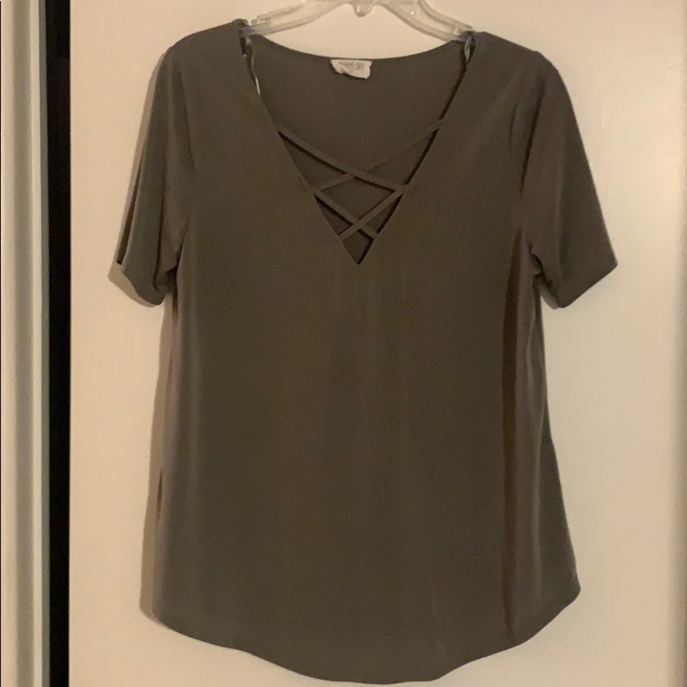 Olive green top